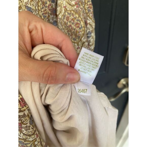 Garnet Hill Fringe Hem Sleeveless Linen Mini Shift Dress Size 8 - Picture 5 of 9